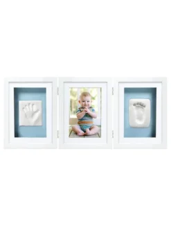 Babyprints Deluxe - triplakehys käden- ja jalanjäljelle + valokuvalle, valkoinen