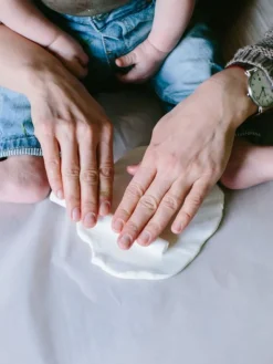 Babyprints Deluxe - triplakehys käden- ja jalanjäljelle + valokuvalle, valkoinen