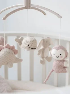 Baby´s Only - mobile pinnasänkyyn Animals, old pink/warm linen
