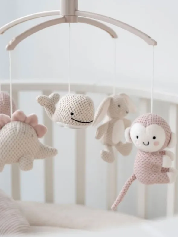 Baby´s Only - mobile pinnasänkyyn Animals, old pink/warm linen