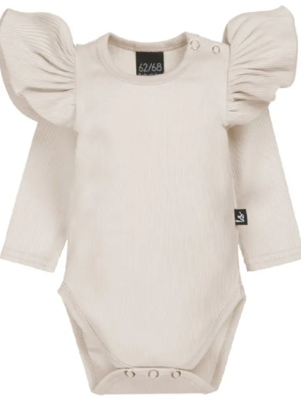 Babystyling vauvan röyhelöbody Sand