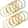 Bibs Loops rengas, 12kpl, Ivory/Honey/Sand