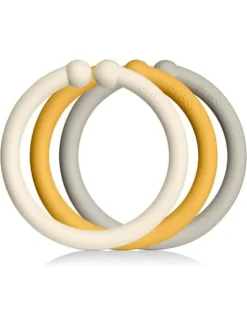 Bibs Loops rengas, 12kpl, Ivory/Honey/Sand