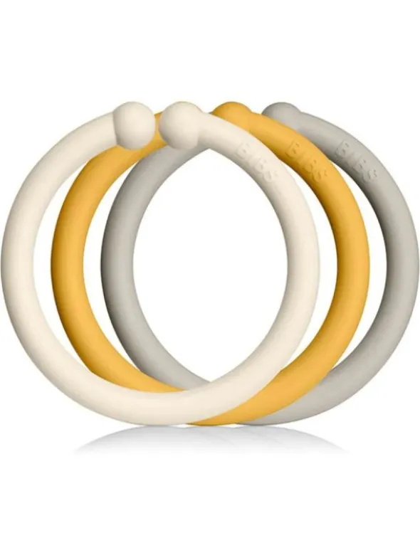 Bibs Loops rengas, 12kpl, Ivory/Honey/Sand