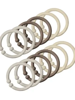 Bibs Loops rengas, 12kpl, Sand/DarkOak/Vanilla