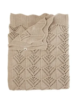 BIBS - Wavy vauvan torkkupeitto, tumma beige
