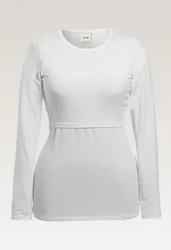 Boob Design - imetyspaita pitkähihainen Classic Valkoinen