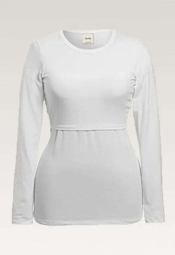 Boob Design - imetyspaita pitkähihainen Classic Valkoinen