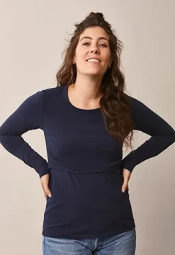 Boob Design - imetyspaita pitkähihainen Classic, midnight blue