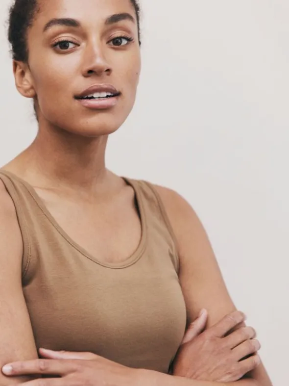 Boob Design - imetystoppi Classic Tank Top, Brown Sugar