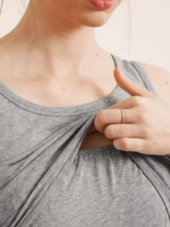 Boob Design - imetystoppi Classic Tank Top Grey melange