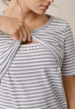 Boob - äitiys- ja imetysyömekko - White grey