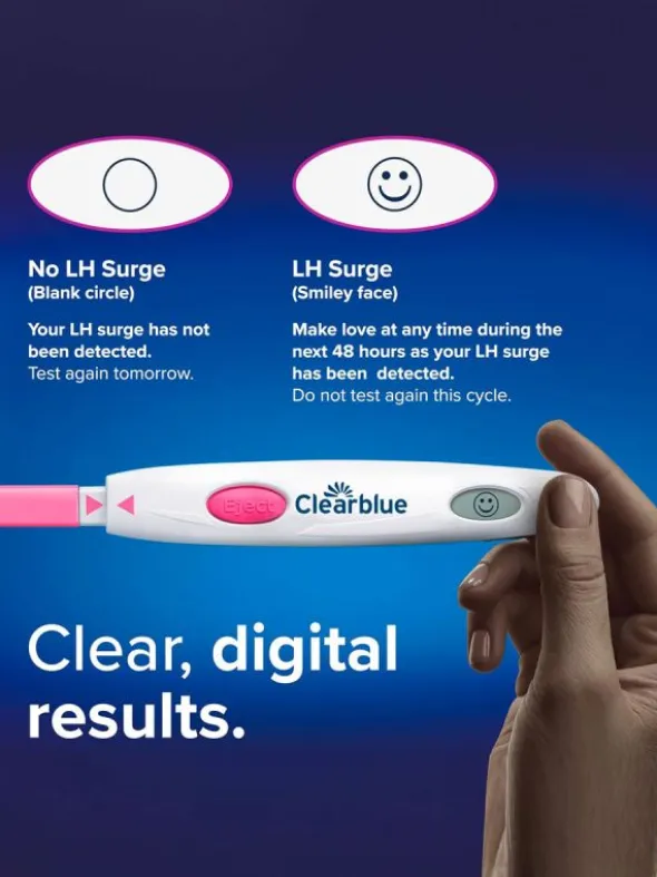 Clearblue Ovulaatiotesti Digital 30 kpl – Erittäin tarkka digitaalinen ovulaatiotesti