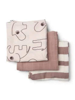Done By Deer - harsoliina 3-pack 70x70 - Deer friends Powder