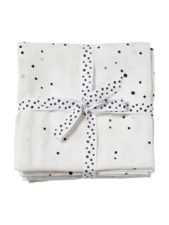 Done By Deer - harsoliina 2-pack 70x70 - Dreamy dots white