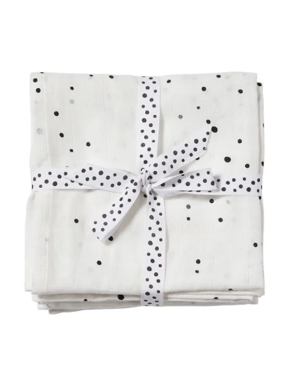 Done By Deer - harsoliina 2-pack 70x70 - Dreamy dots white