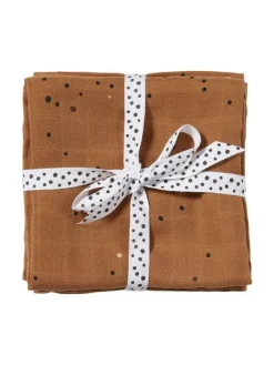 Done By Deer - harsoliina 2-pack 70x70 - Dreamy dots mustard