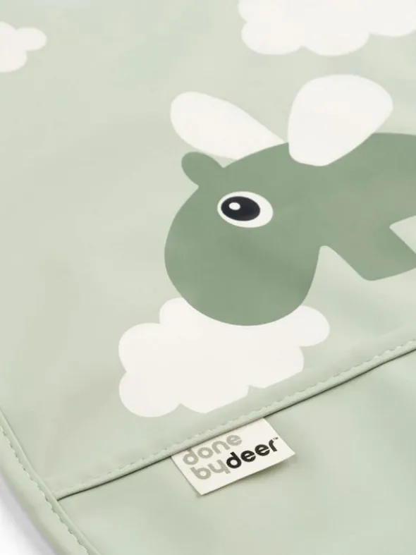 Done By Deer - Ruokalappu - Happy clouds, green