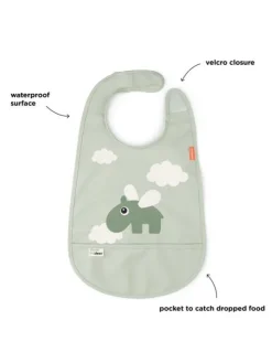 Done By Deer - Ruokalappu - Happy clouds, green