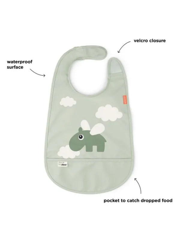 Done By Deer - Ruokalappu - Happy clouds, green
