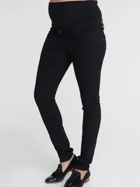Funmum- Skinny jeans äitiysfarkut - musta