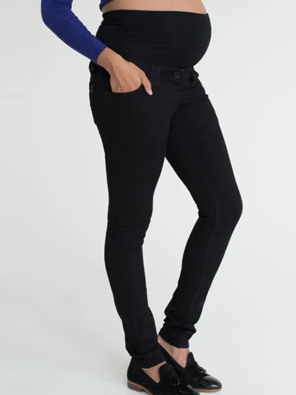 Funmum- Skinny jeans äitiysfarkut - musta