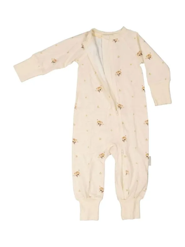 GEGGAMOJA Bamboo vauvan yöpuku Long ear beige