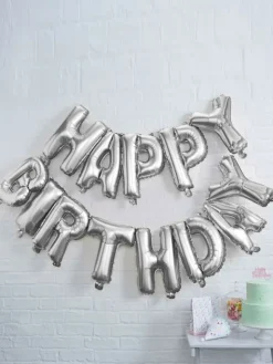 Ginger Ray - folioilmapallo Happy Birthday, hopea