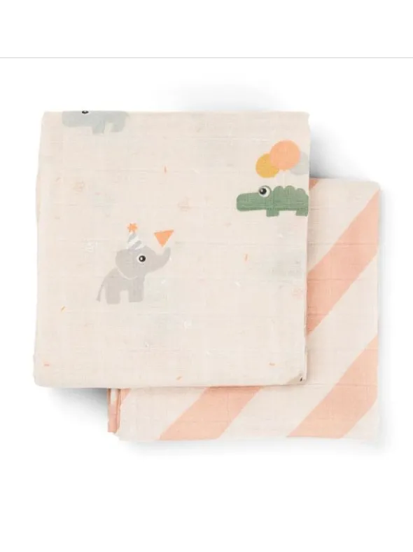 Harsoliina vauvalle 2-pack 70x70 - Celebration Powder – Done By Deer
