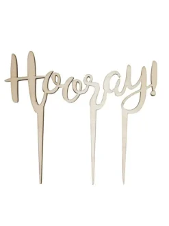 Hooray! puinen kakunkoriste