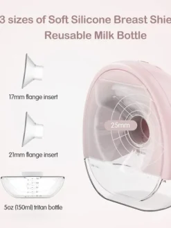 Horigen rintapumppu - puettava ja langaton, rosa