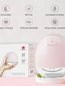 Horigen rintapumppu - puettava ja langaton, rosa