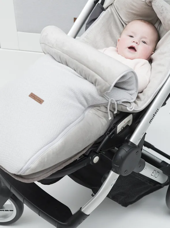 Iso lämpöpussi rattaisiin | Baby’s Only (sileäneulos silvergrey)