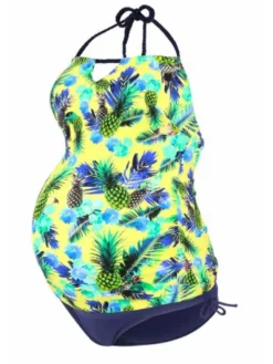 Äitiysuimapuku tankini ALOHA, keltainen | CACHE COEUR