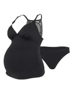 Äitiysuimapuku tankini Maori (musta) | CACHE COEUR