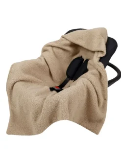Lämmin boucle turvakaukalon viltti – beige