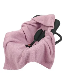 Lämmin boucle turvakaukalon viltti – antique pink