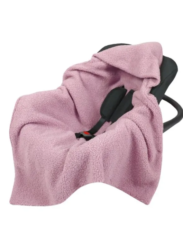 Lämmin boucle turvakaukalon viltti – antique pink