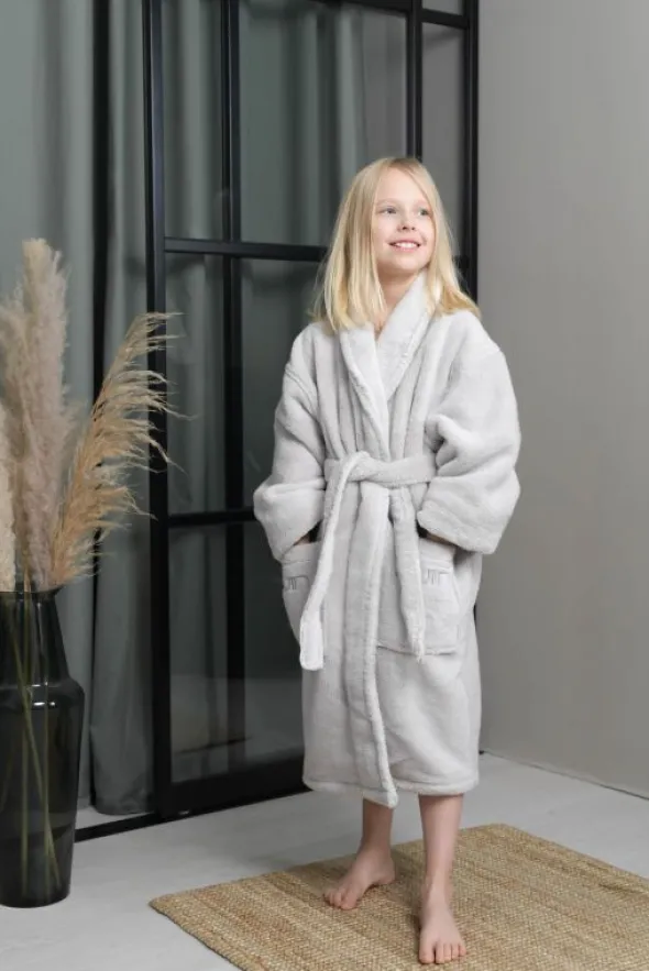 Luin Living Kylpytakki Koko Perheelle, 8 eri kokoa, Pearl Grey