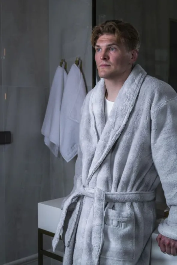 Luin Living Kylpytakki Koko Perheelle, 8 eri kokoa, Pearl Grey