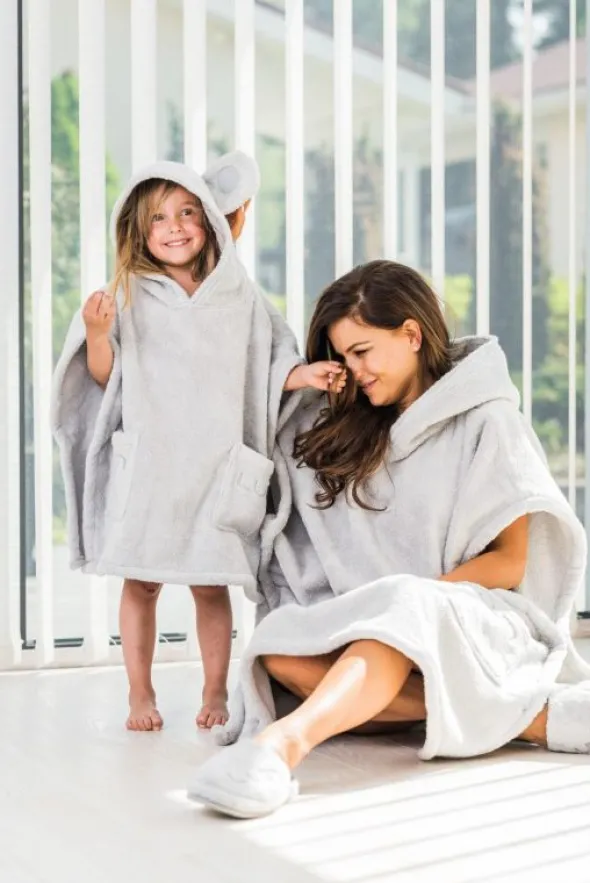 Luin Living Ponchopyyhe, 4 eri kokoa,Pearl Grey