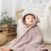 Luin Living Vauvapyyhe nallenkorvilla 0-5v, Dusty Rose