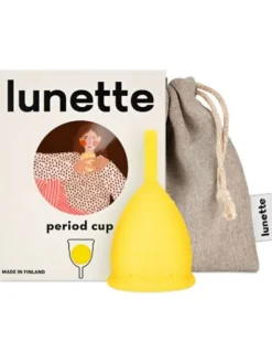 Lunette Kuukuppi – mukava ja ekologinen kuukautissuoja, keltainen