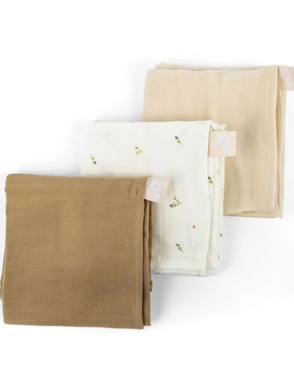 Luomupuuvillainen harso 3-Pack, cream | DOOMOO