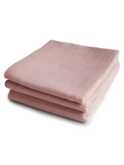 Luomupuuvillainen harso 3-Pack, blush | MUSHIE