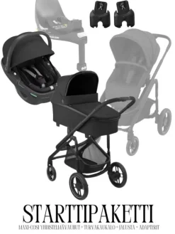 Maxi-Cosi Plaza+ starttipaketti kääntyvällä turvakaukalolla ja jalustalla