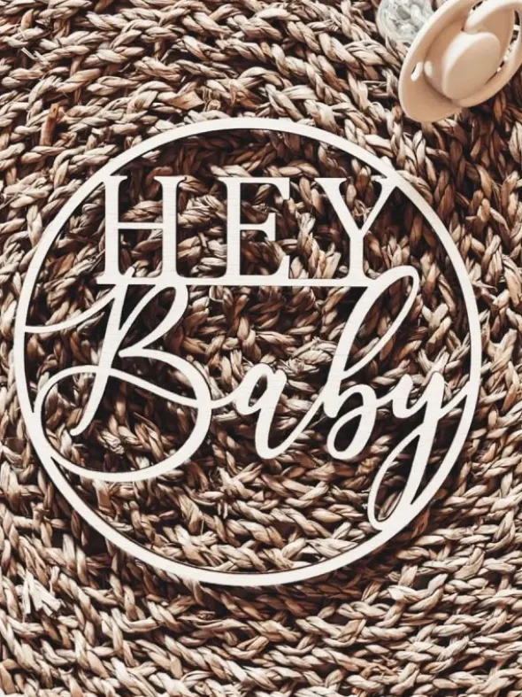 Meraki Engraving "Hey Baby" -kyltti
