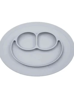 Mini Mat lasten kulho + ruokailualusta, grey | EZPZ