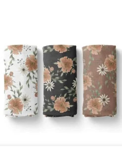 Mini Wander - kukkaharso 120x120 - Peony Blooms, Charcoal Gray