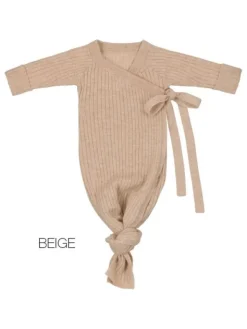Moalie Knotted Gown -yöpuku, Beige tai Camel